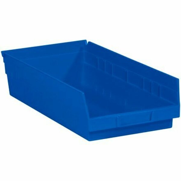 17-7/8 x 8-3/8 x 4'' Blue Plastic Shelf Bin Boxes, 10PK, Bsc Preferred, Mfr#: S-13401BLU